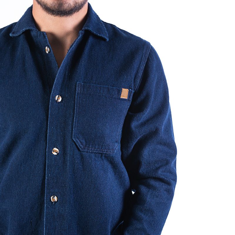 Camisa Work | Camisola de Mezclilla industrial uso rudo Hombre 14 oz