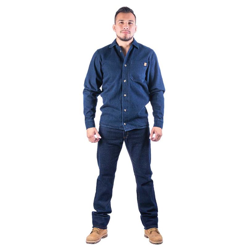 Camisa Work | Camisola de Mezclilla industrial uso rudo Hombre 14 oz