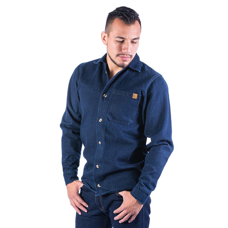 Camisa Work | Camisola de Mezclilla industrial uso rudo Hombre 14 oz