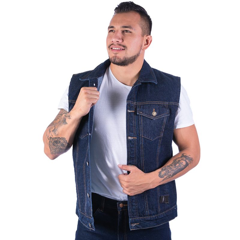 Chaleco Work para Hombre | mezclilla de uso rudo de 14 oz