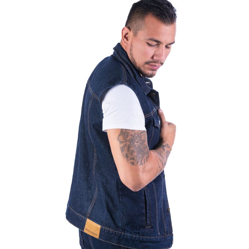 Chaleco Work para Hombre | mezclilla de uso rudo de 14 oz