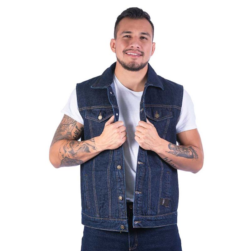 Chaleco Work para Hombre | mezclilla de uso rudo de 14 oz