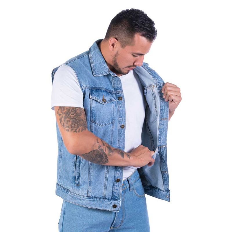 Chaleco Work para Hombre | mezclilla de uso rudo de 14 oz