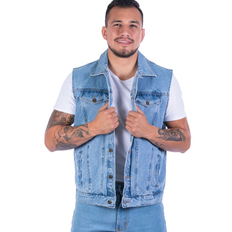 Chaleco Work para Hombre | mezclilla de uso rudo de 14 oz