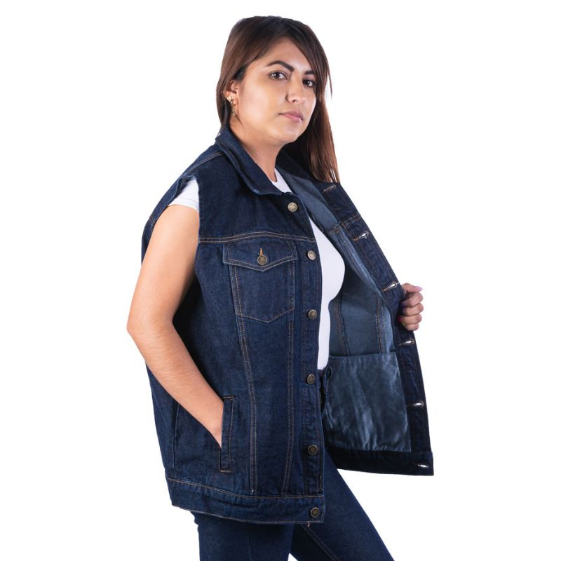 Chaleco Work para Dama | mezclilla de uso rudo de 14 oz