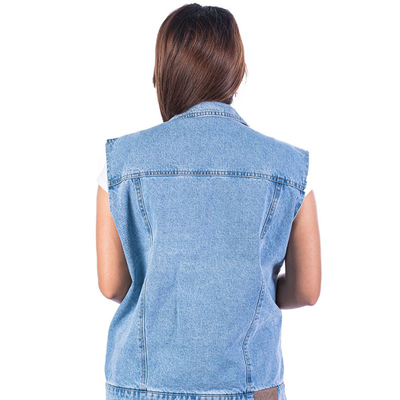 Chaleco Work para Dama | mezclilla de uso rudo de 14 oz