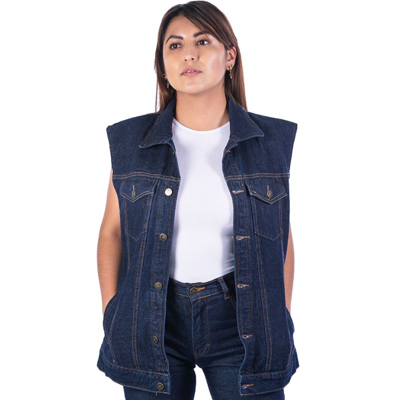 Chaleco Work para Dama | mezclilla de uso rudo de 14 oz