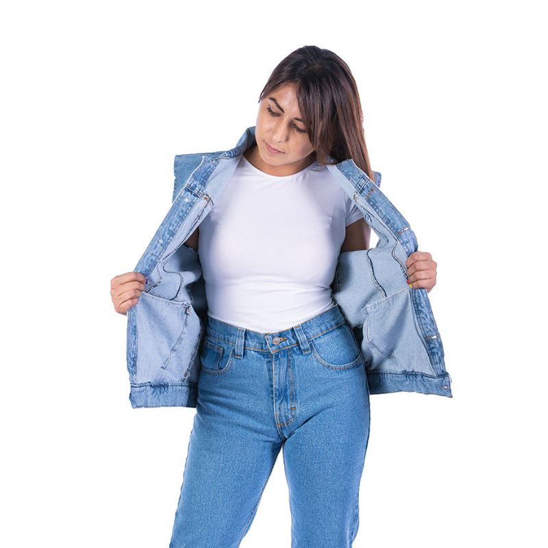 Chaleco Work para Dama | mezclilla de uso rudo de 14 oz