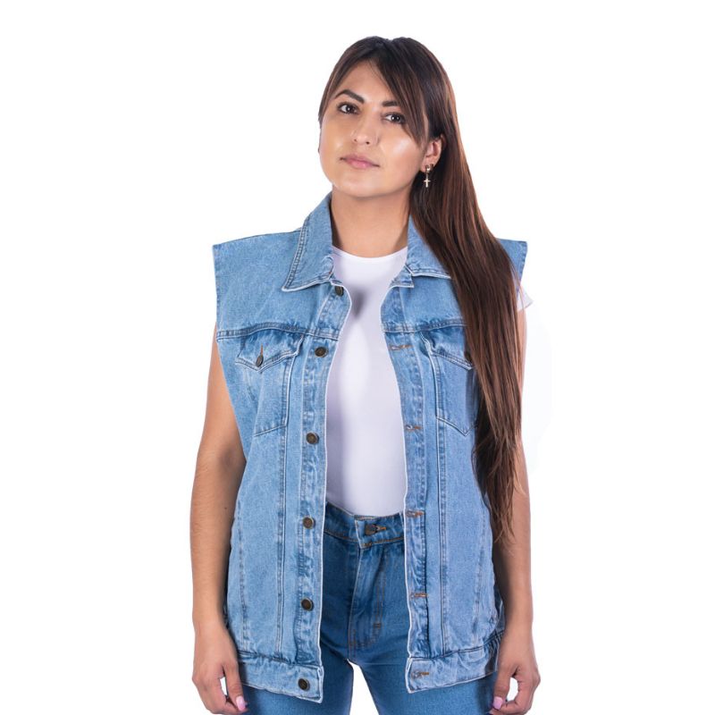 Chaleco Work para Dama | mezclilla de uso rudo de 14 oz