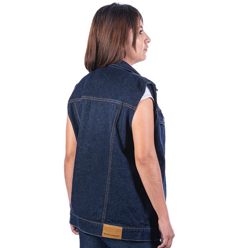 Chaleco Work para Dama | mezclilla de uso rudo de 14 oz