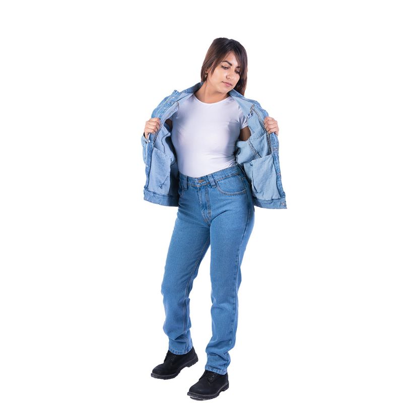 Chamarra de mezclilla industrial para trabajo mujer | Mezclilla de uso rudo de 14 oz