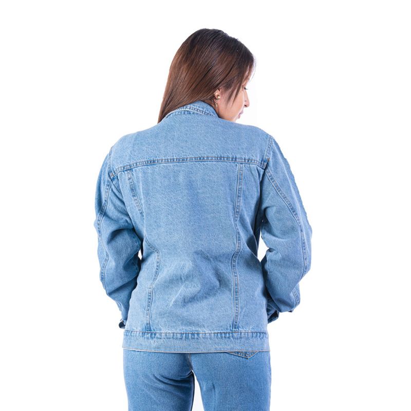 Chamarra de mezclilla industrial para trabajo mujer | Mezclilla de uso rudo de 14 oz