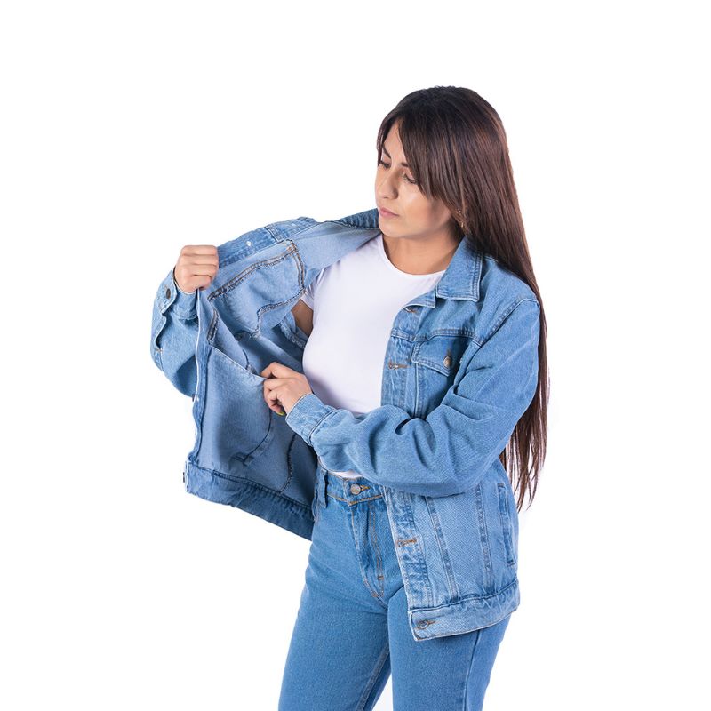 Chamarra de mezclilla industrial para trabajo mujer | Mezclilla de uso rudo de 14 oz