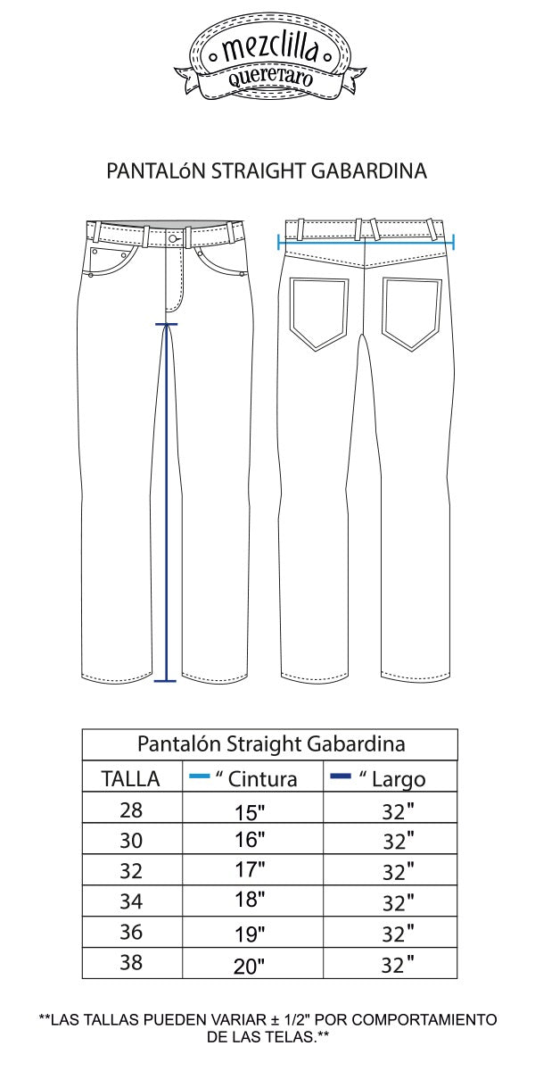 Pantalón de gabardina Slim Fit para caballero