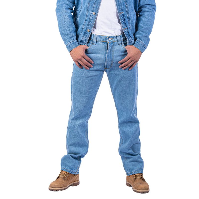 Pantalón caballero de mezclilla de 14 oz para uso rudo e industrial ...