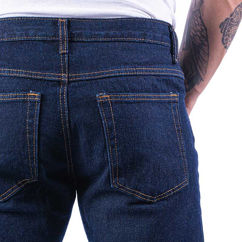 Pantalón caballero de mezclilla de 14 oz para uso rudo e industrial ...